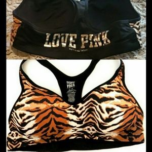EUC Victoria Secret PINK tiger print yoga bra